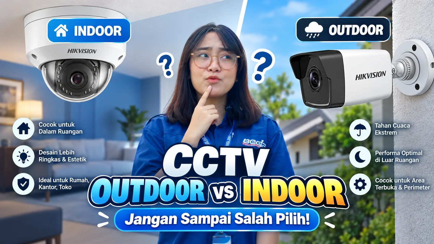 CCTV Outdoor vs Indoor - Memahami Perbedaan, Fungsi, dan Kebutuhan Praktis